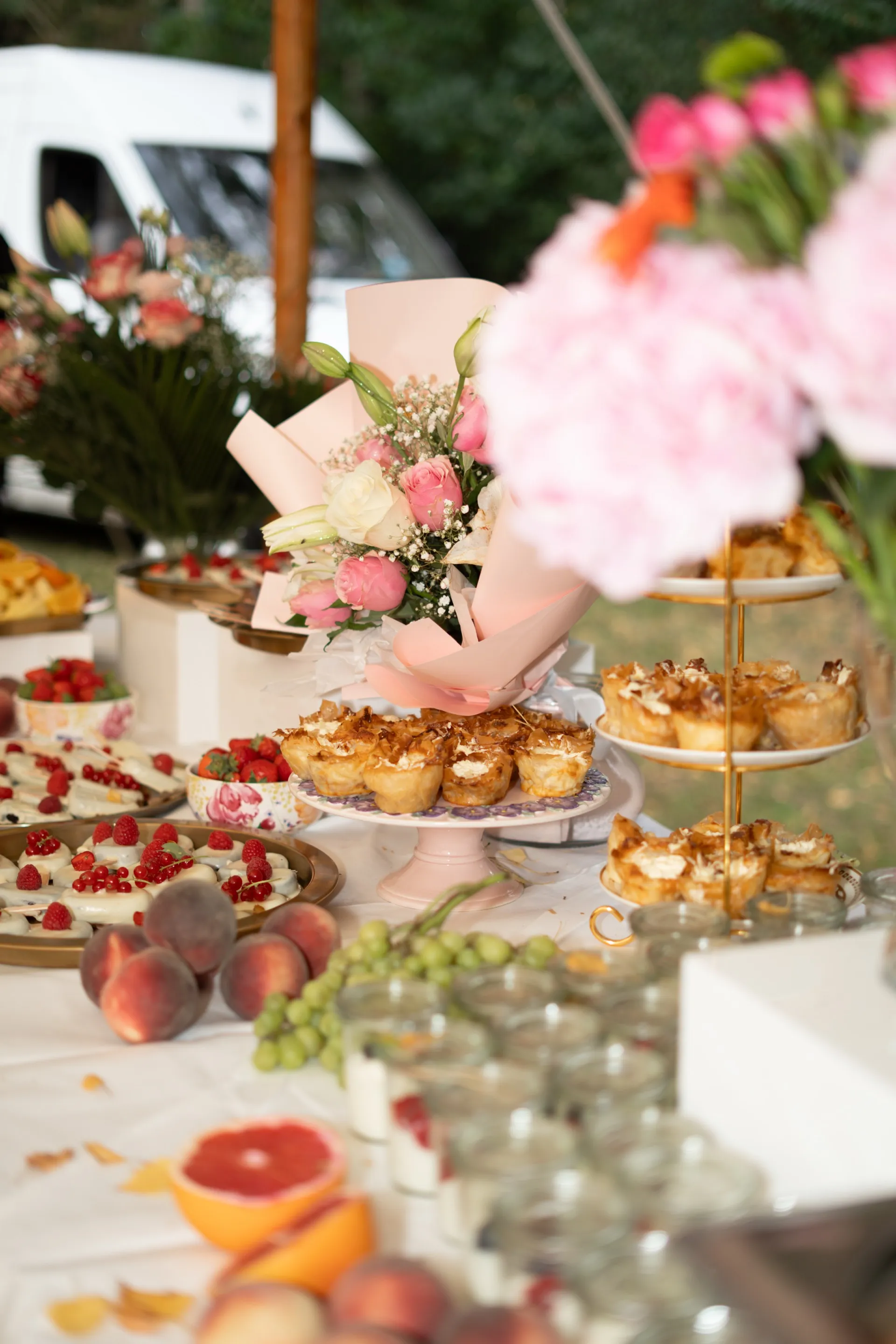 Romantischer Moment des Brautpaares